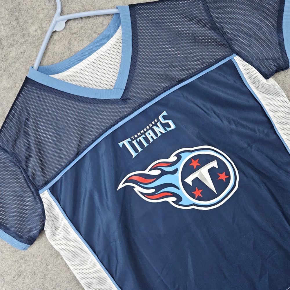 BDA Tennessee Titans NFL Flag Football Jersey Youth XL Blue White Reversible